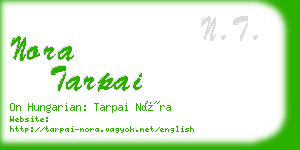 nora tarpai business card